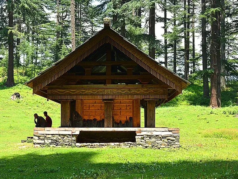 Peaceful forest trail starting from Bahu Lake towards Bahu Temple